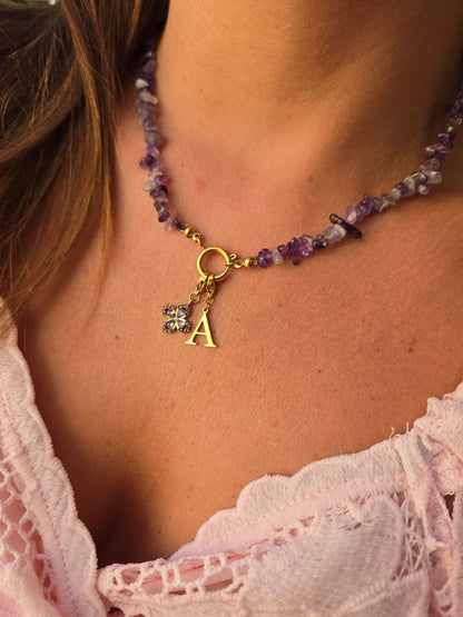 Collier ORPHÉA VIOLA (personnalisable)
