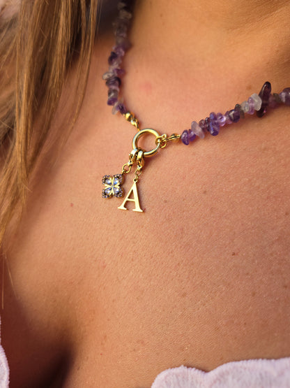 Collier ORPHÉA VIOLA (personnalisable)