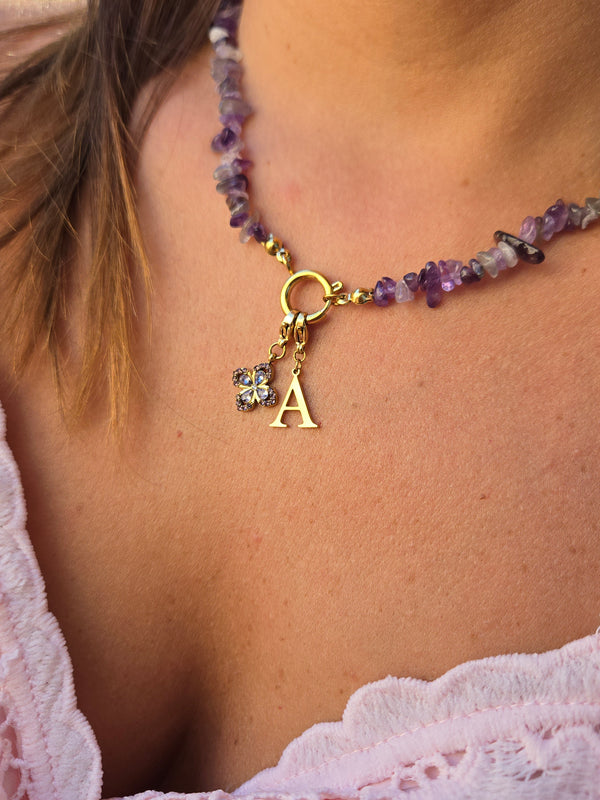 Collier ORPHÉA VIOLA (personnalisable)