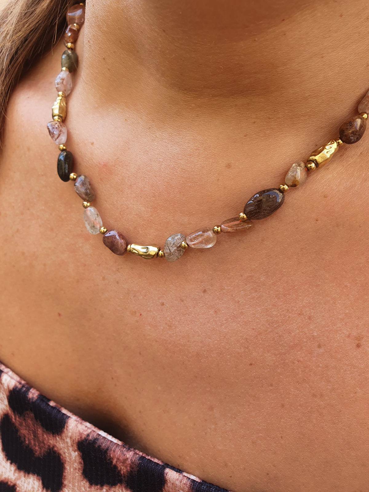 Collier CORAVIE - Agate Indienne