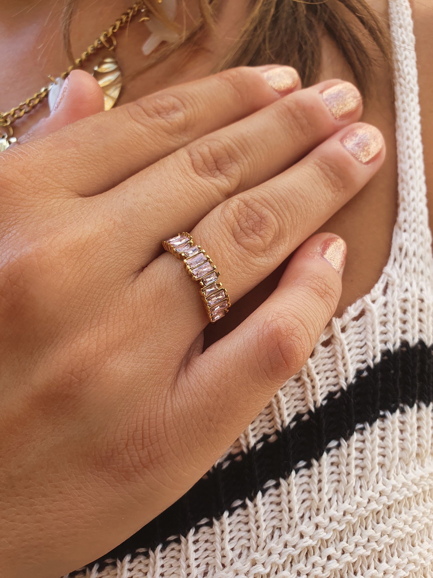 Bague ANNA – doré | rose
