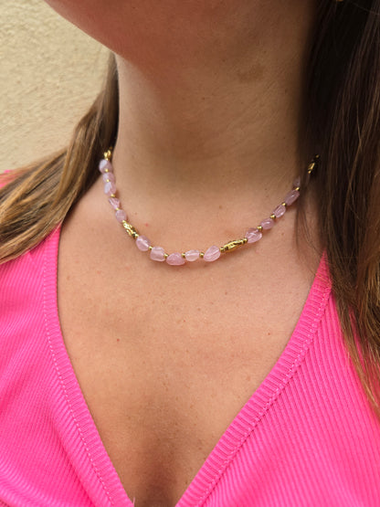 Collier CORAVIE - Quartz rose