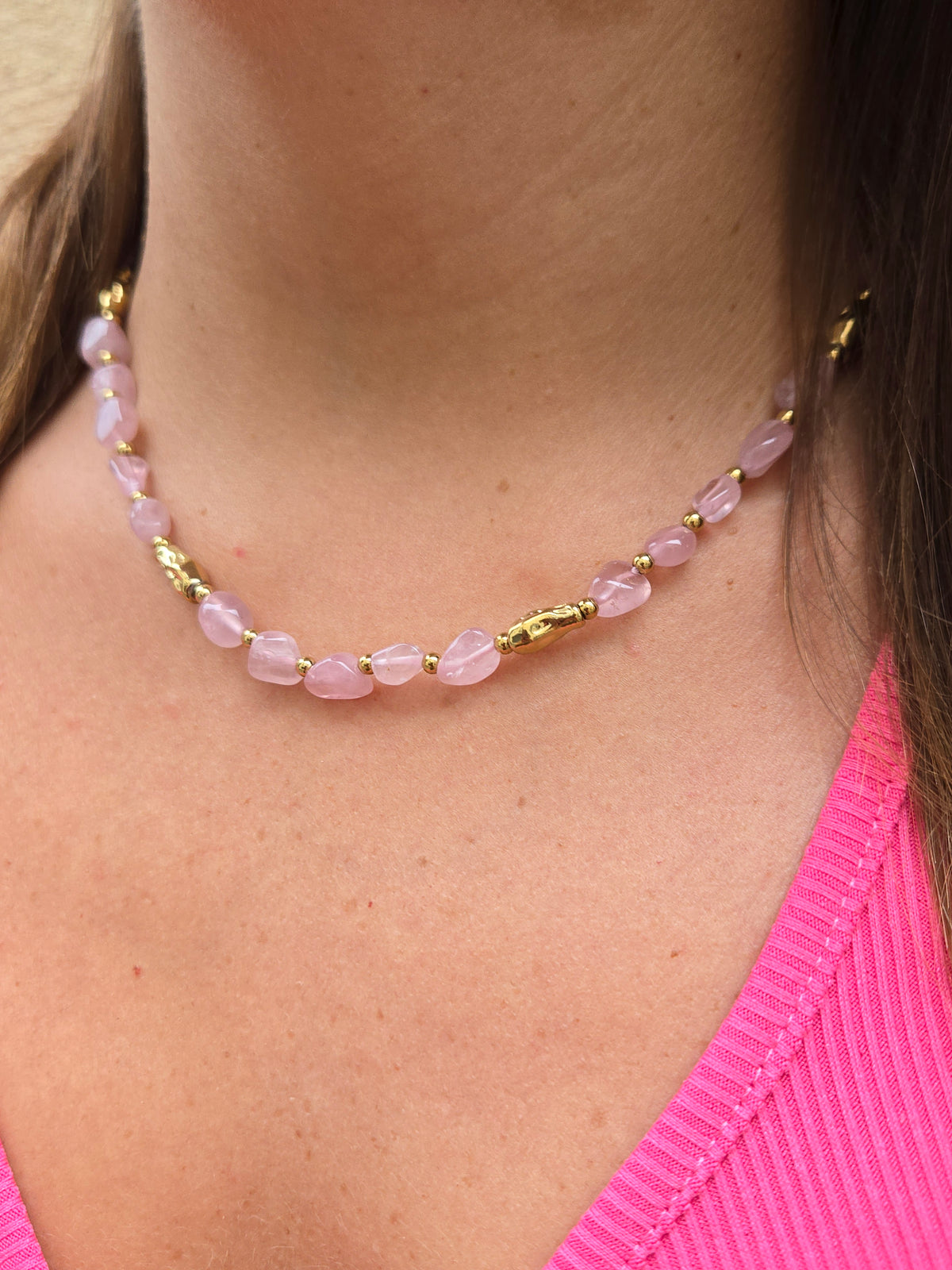 Collier CORAVIE - Quartz rose