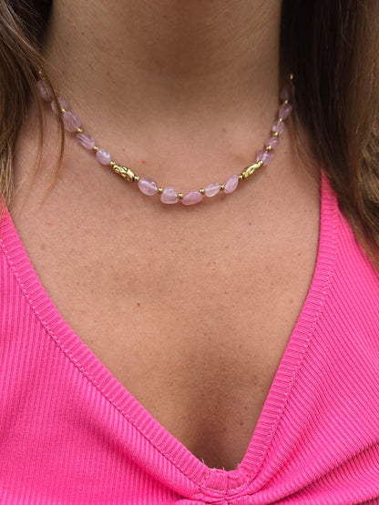 Collier CORAVIE - Quartz rose
