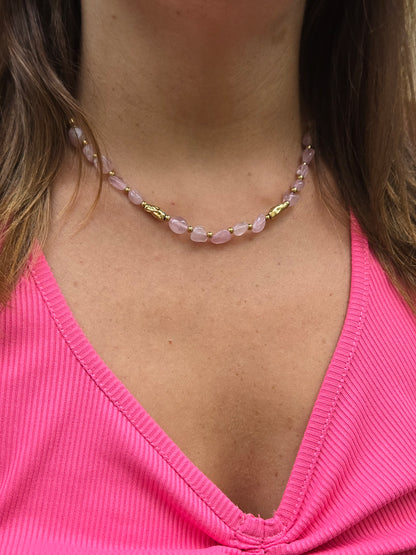 Collier CORAVIE - Quartz rose