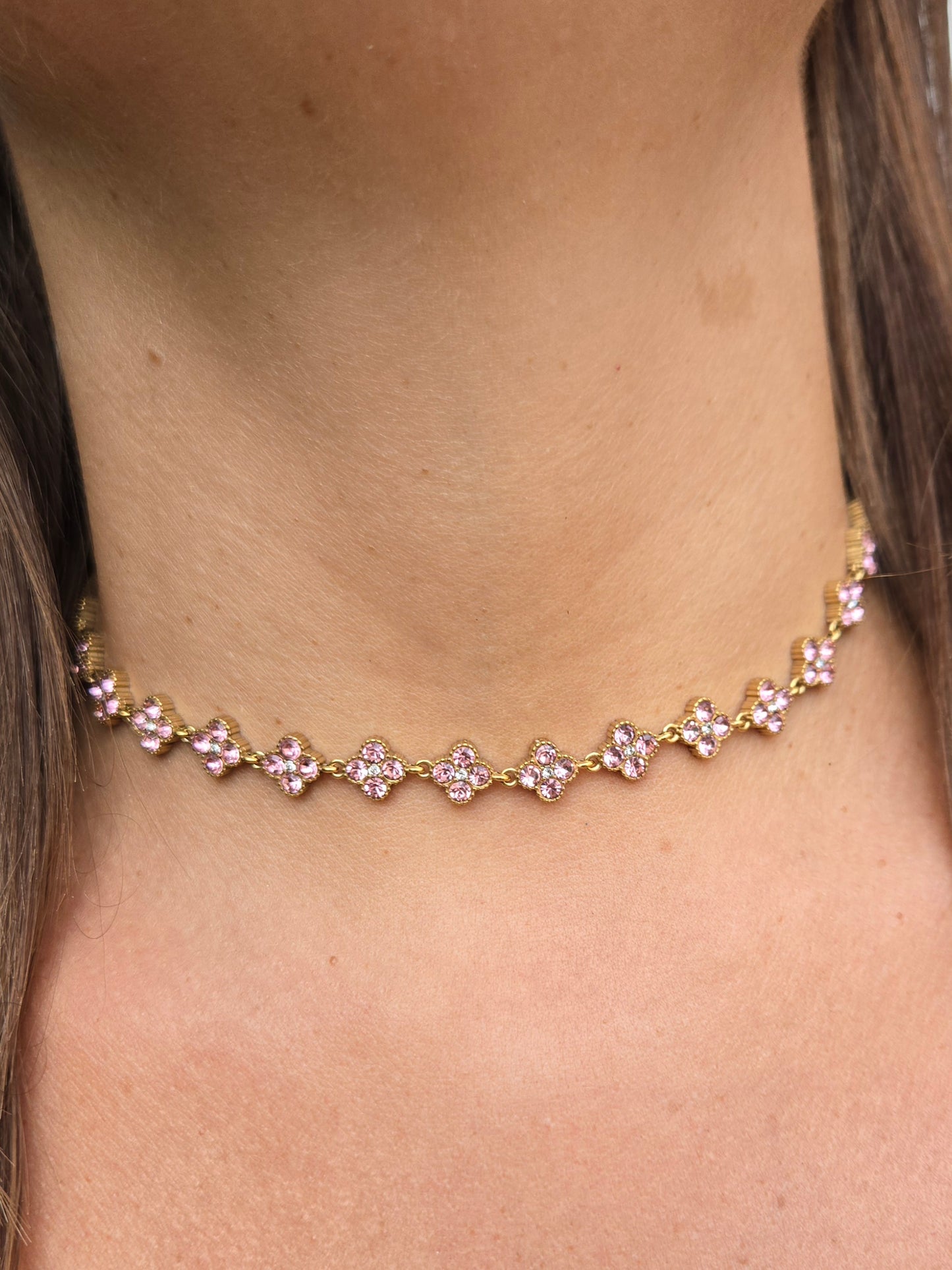 Collier ras de cou MAËRA - rose