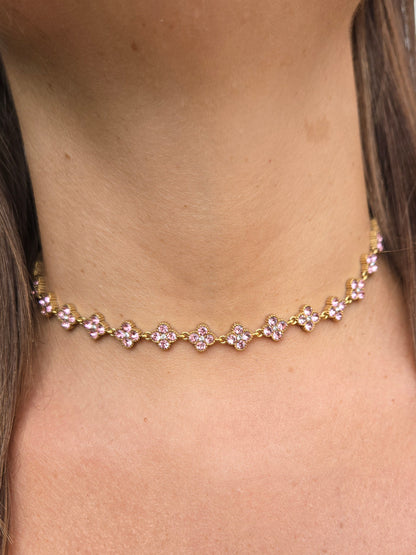 Collier ras de cou MAËRA - rose