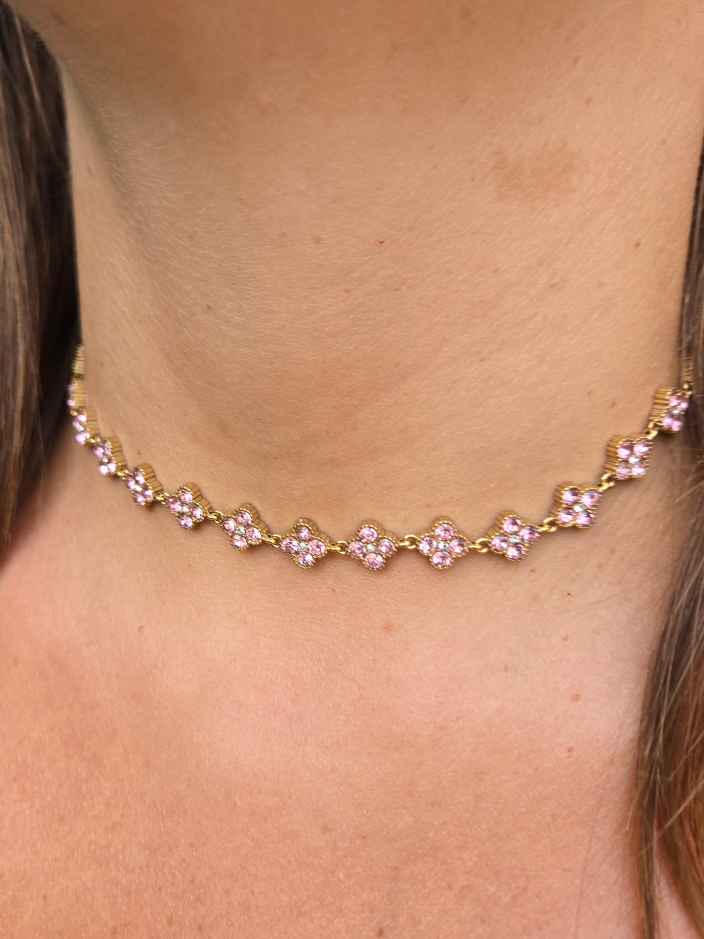 Collier ras de cou MAËRA - rose