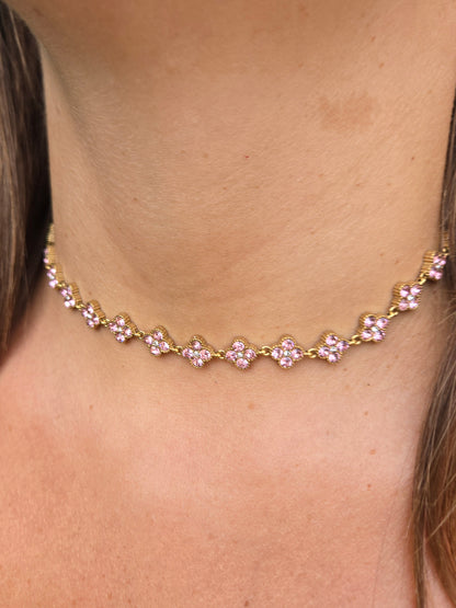 Collier ras de cou MAËRA - rose
