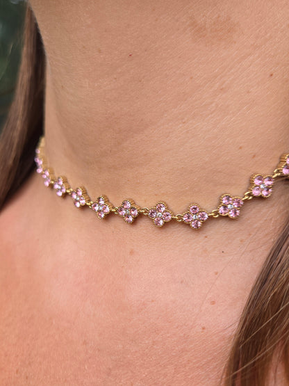 Collier ras de cou MAËRA - rose