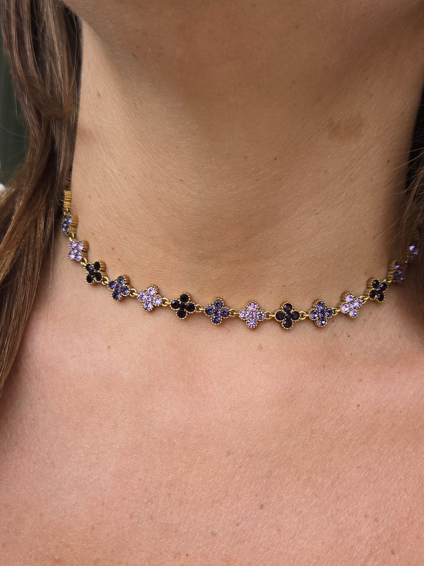 Collier ras de cou MAËRA - violet