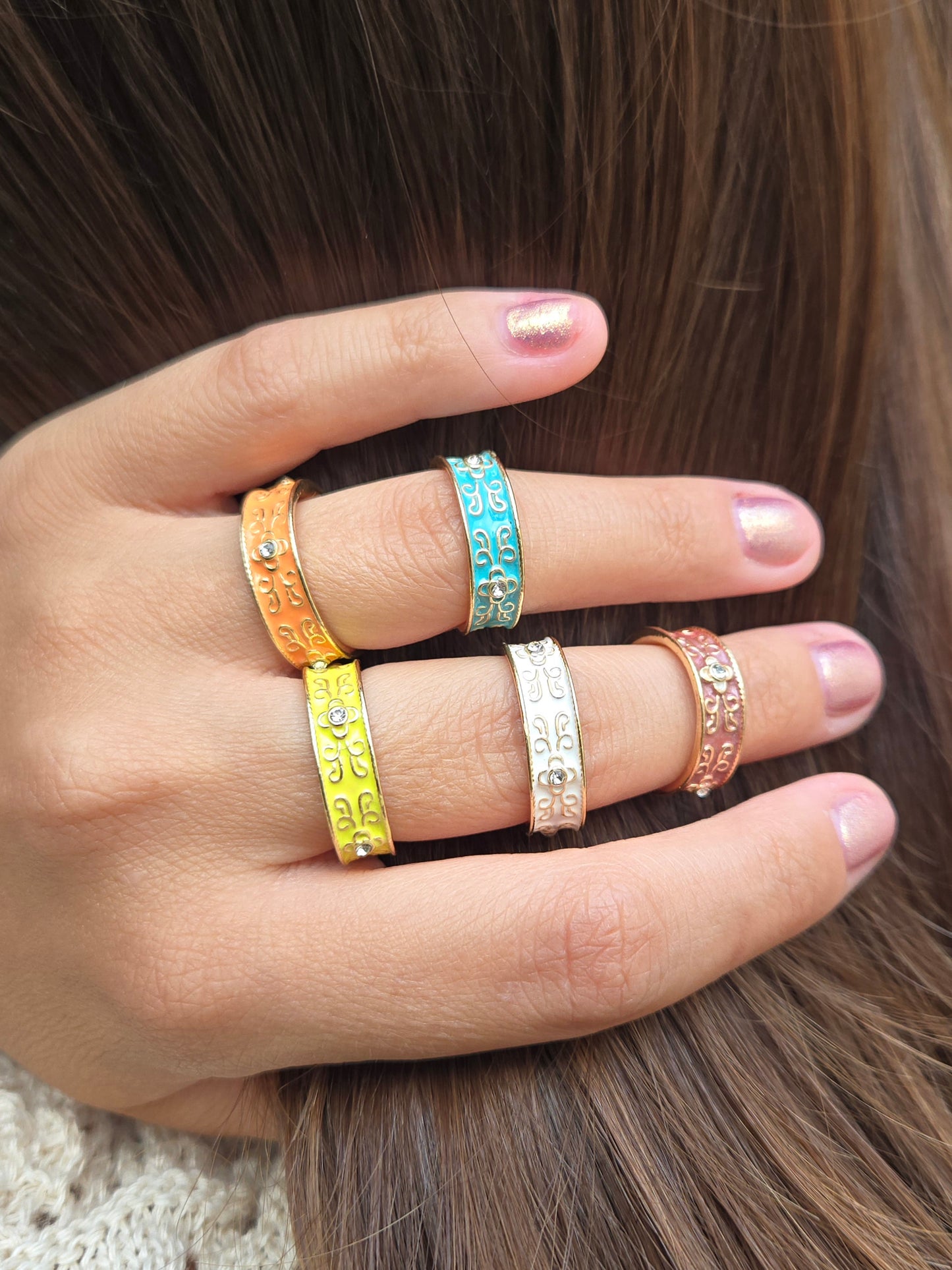Bague colorée PALMA D'ORO