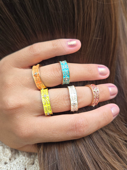 Bague colorée PALMA D'ORO