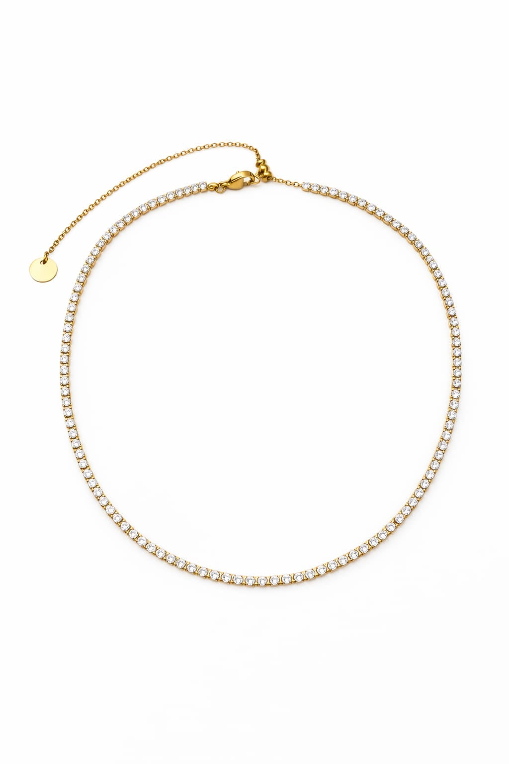 Ras de cou Zircons éclat - doré