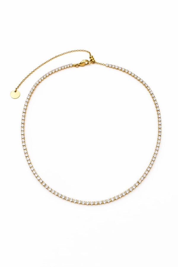 Ras de cou Zircons éclat - doré