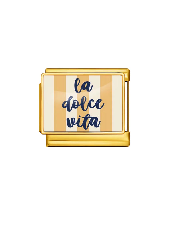 Charm italien LA DOLCE VITA BEIGE doré