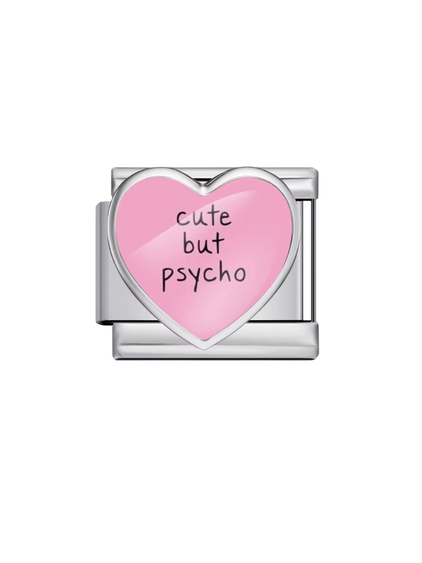 Charm italien CUTE BUT PSYCHO argenté