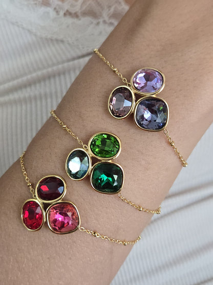 Bracelet 3 cristaux destockage