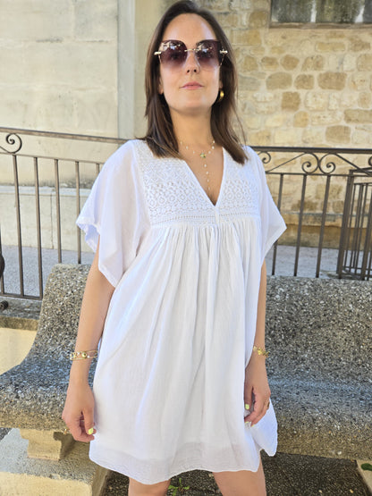Robe cotton dentelle