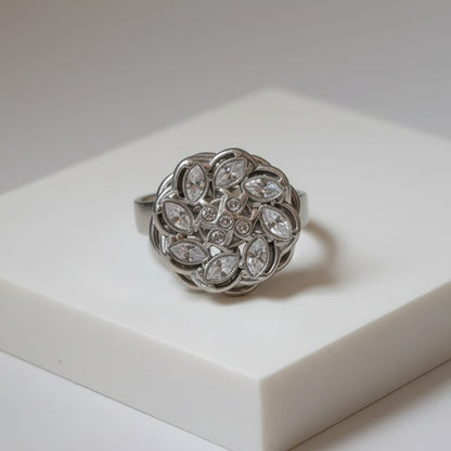 Bague rotative anti-stress AVA – argenté