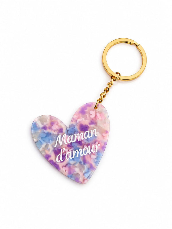 Porte clés cœur "Maman d’amour"