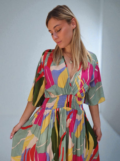Robe multicolore