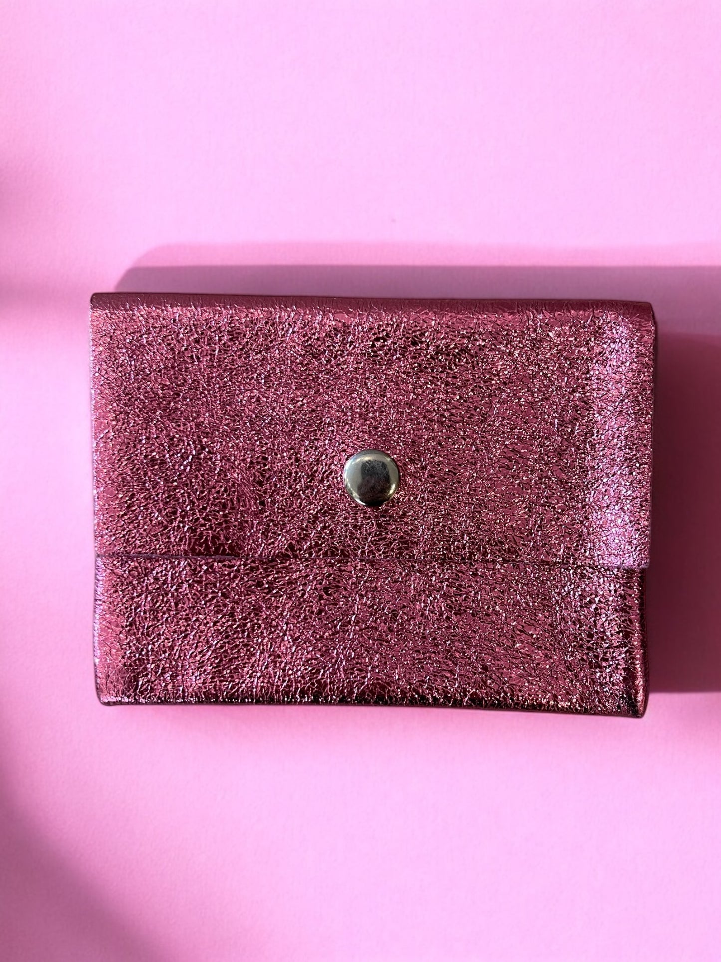 Porte-monnaie en cuir scintillant | couleurs au choix