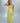 Robe longue bretelles franges - jaune