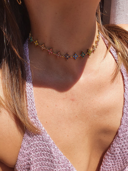 Collier ras de cou AVOLA - multicolore