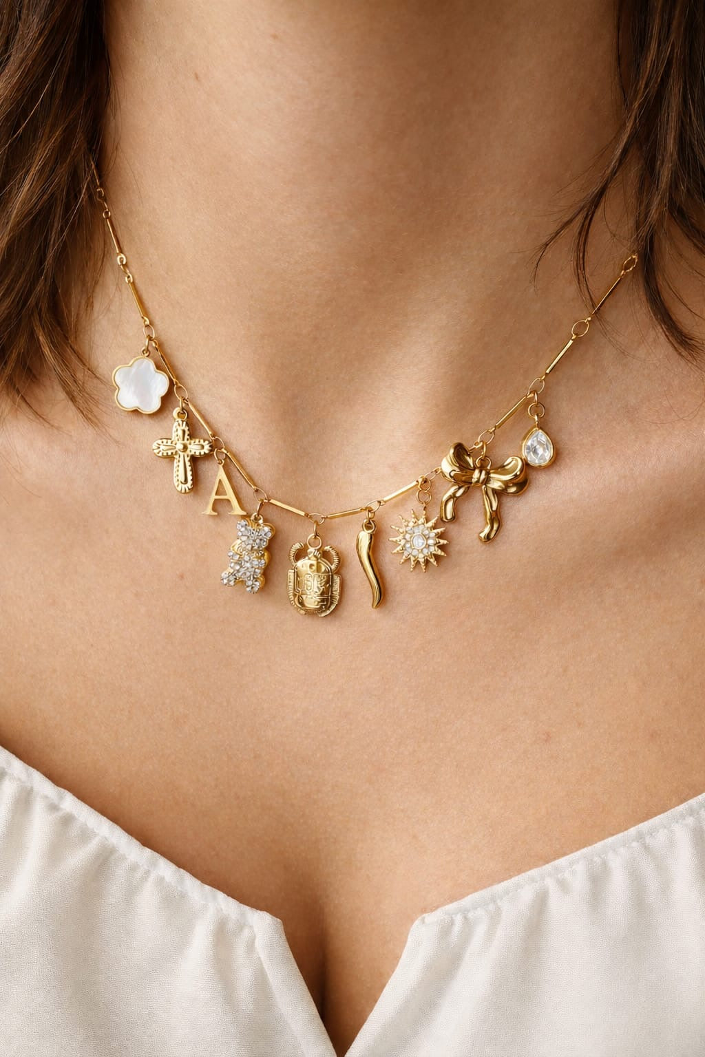 Collier NYSSEA (personnalisable) - doré