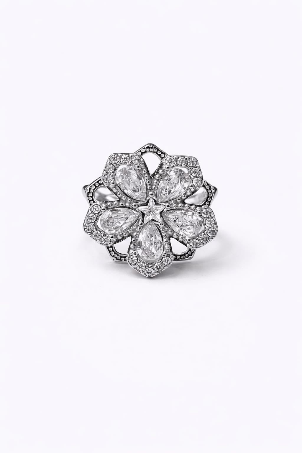 Bague rotative anti-stress Tourbillon de paix - argenté