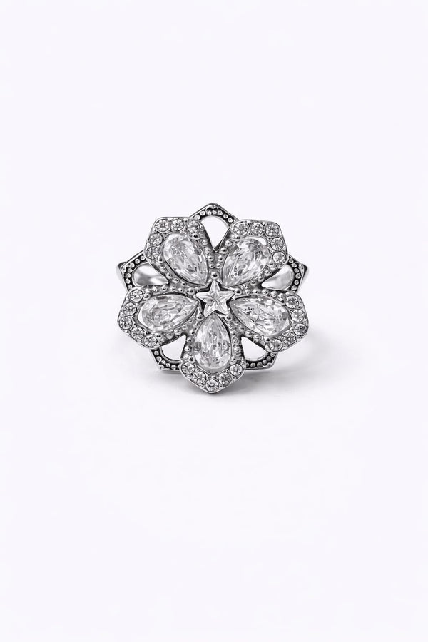 Bague rotative anti-stress Tourbillon de paix - argenté