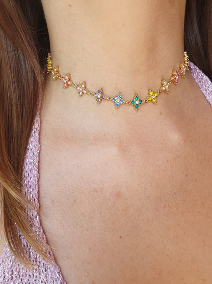 Collier ras de cou AVOLA - multicolore
