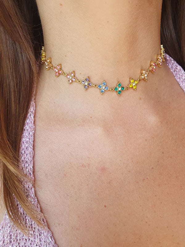 Collier ras de cou AVOLA - multicolore
