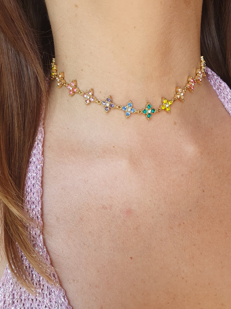 Collier ras de cou AVOLA - multicolore