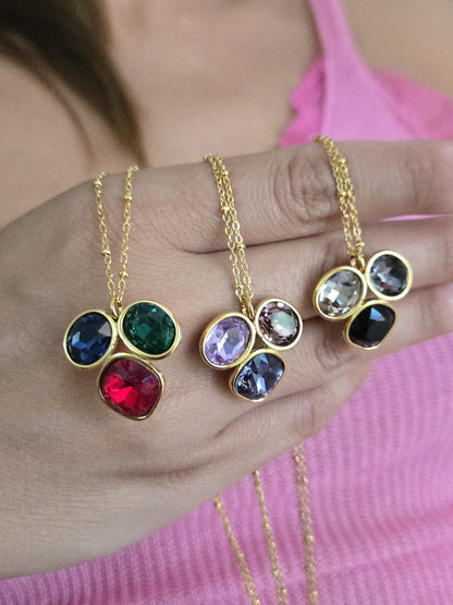 Collier 3 cristaux destockage