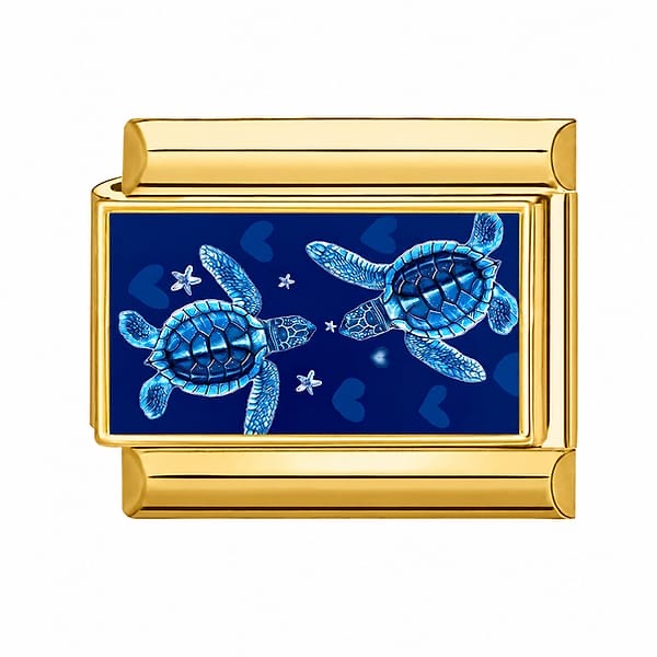 Charm italien tortues bleus