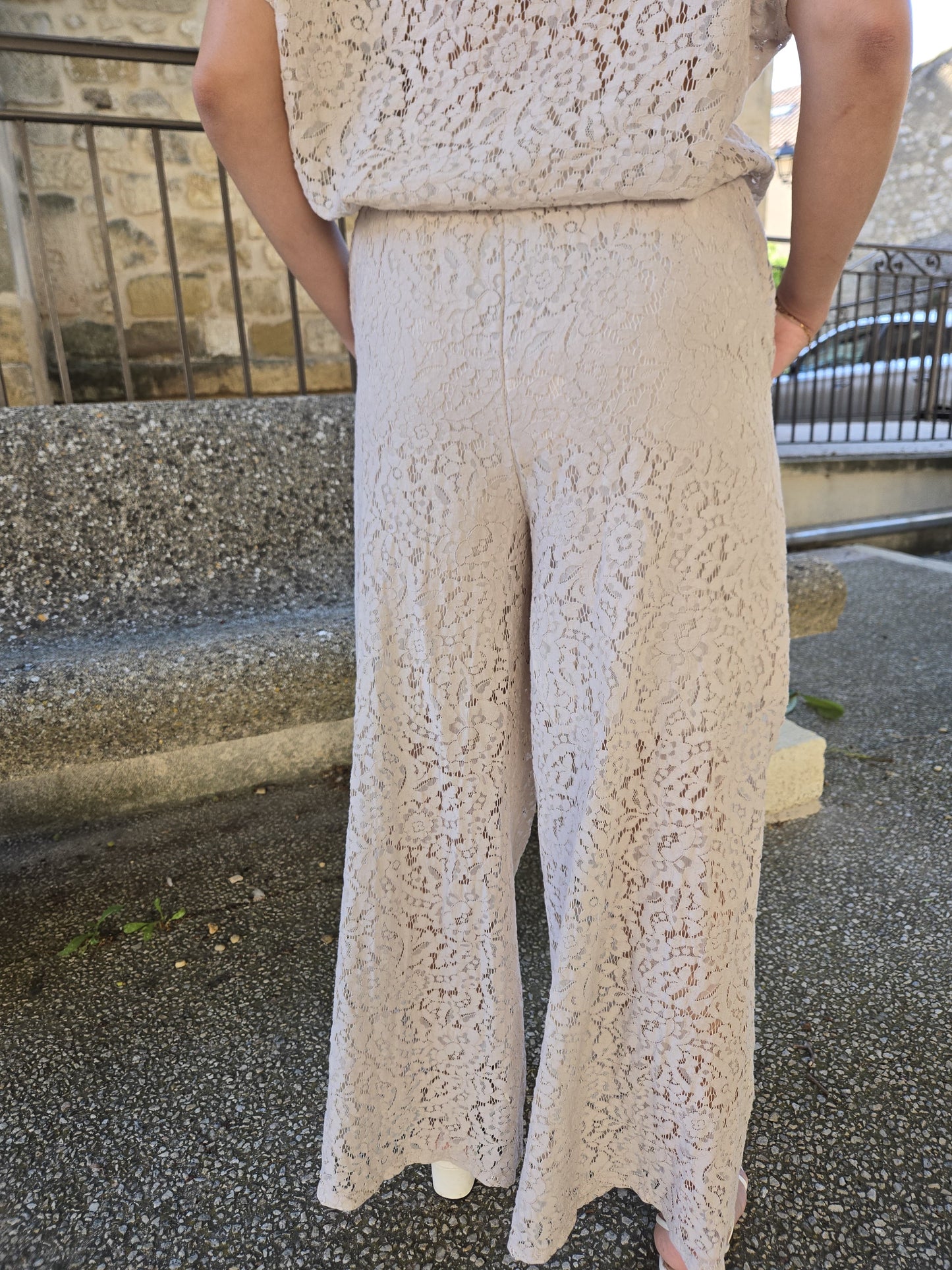 Ensemble dentelle écru