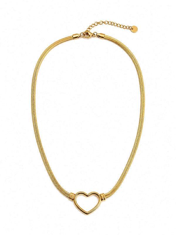 Collier cœur - doré