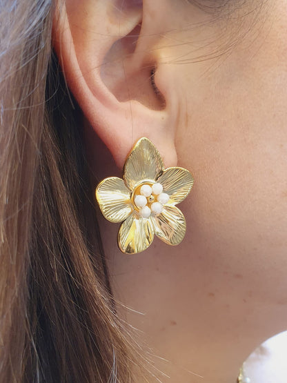 Boucles d’oreilles BALI perlée