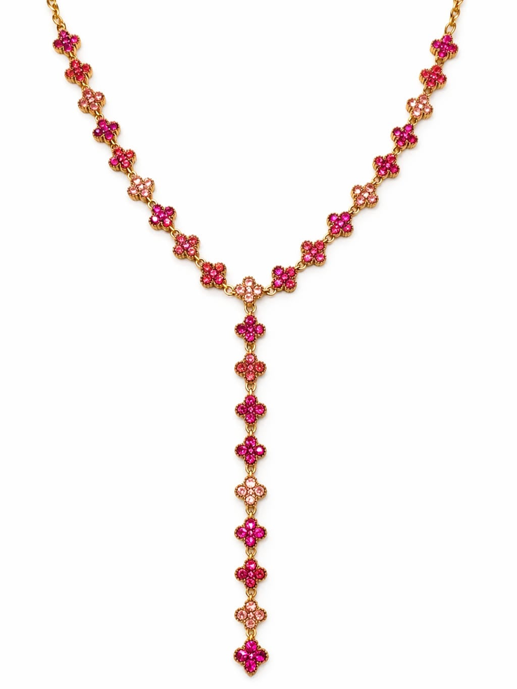 Sautoir FLEURS DE PRESTIGE - doré | rose