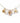 Bracelet cordon breloques marine blanche - doré