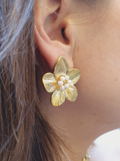 Boucles d’oreilles BALI perlée