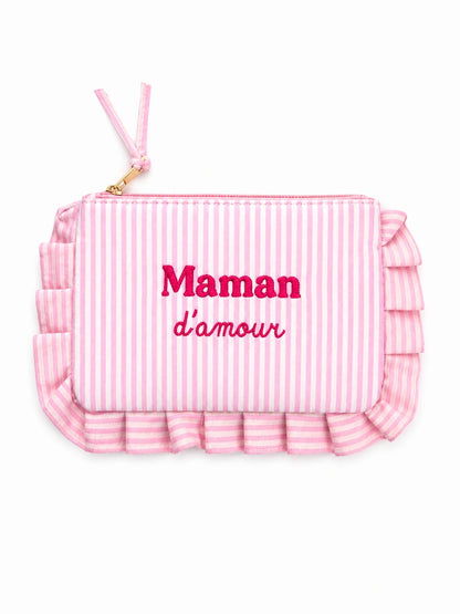 Pochette à rayures "Maman d’amour"