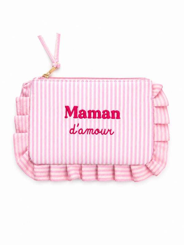 Pochette à rayures "Maman d’amour"