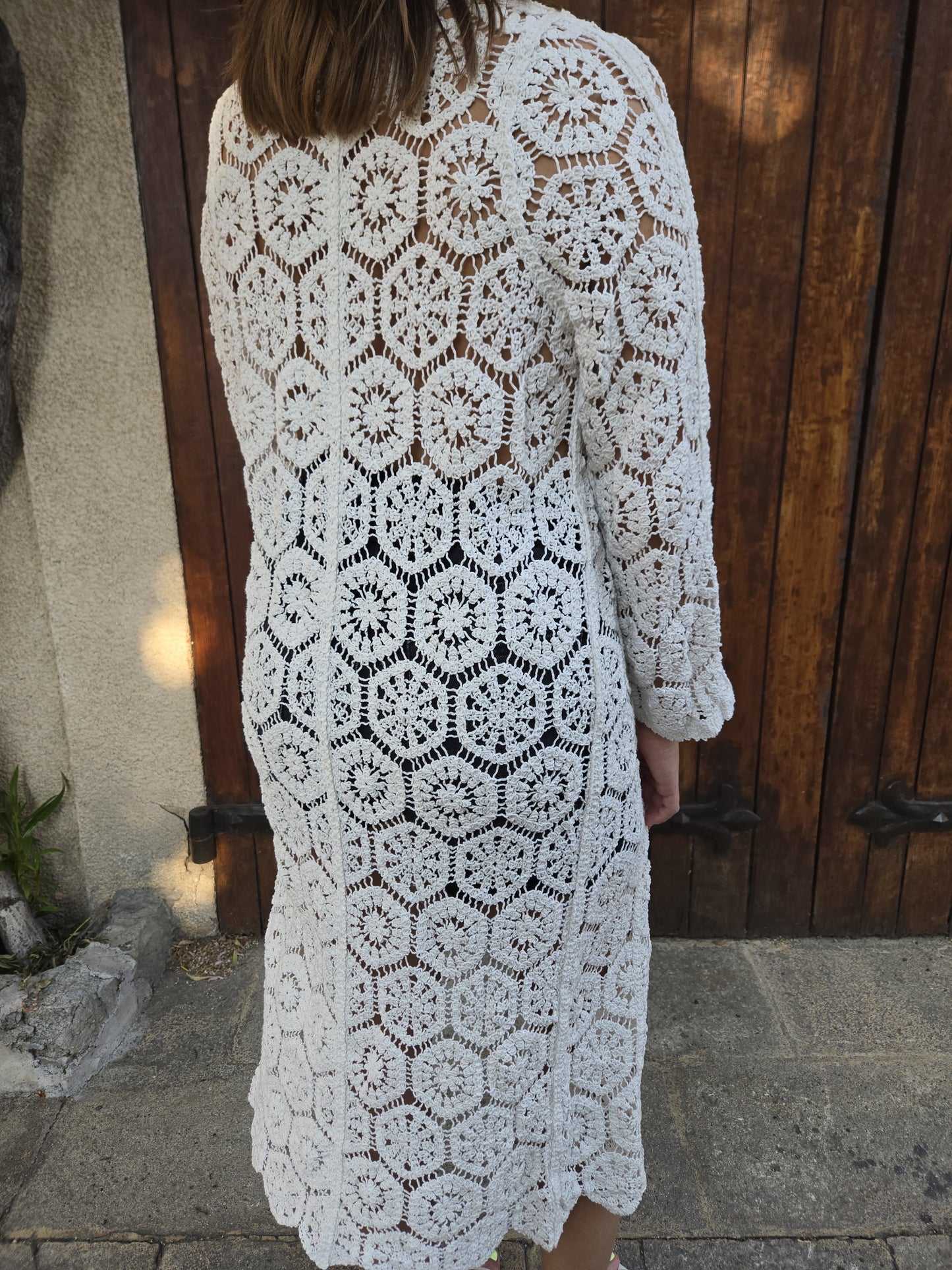 Gillet long crochet