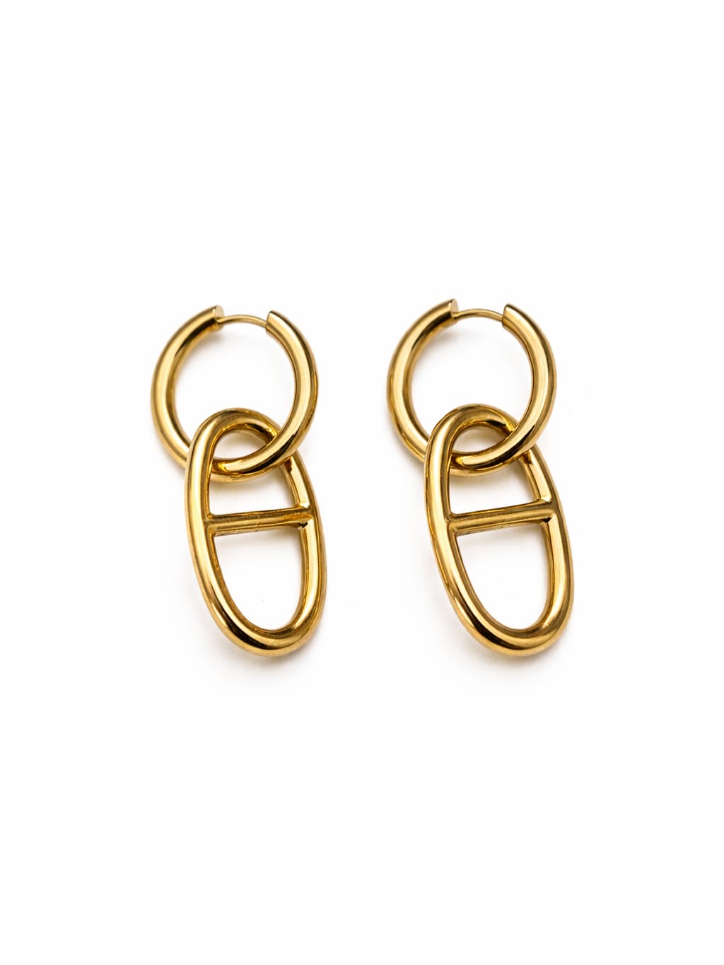 Boucles d’oreilles maille marine - doré