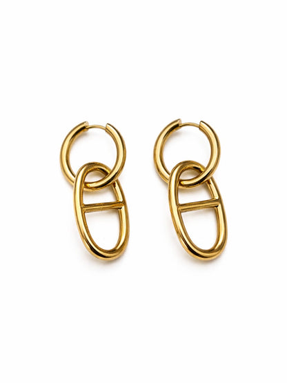 Boucles d’oreilles maille marine - doré