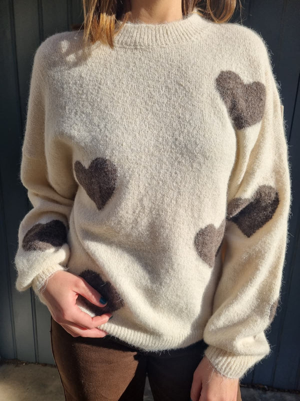 Pull motif coeur