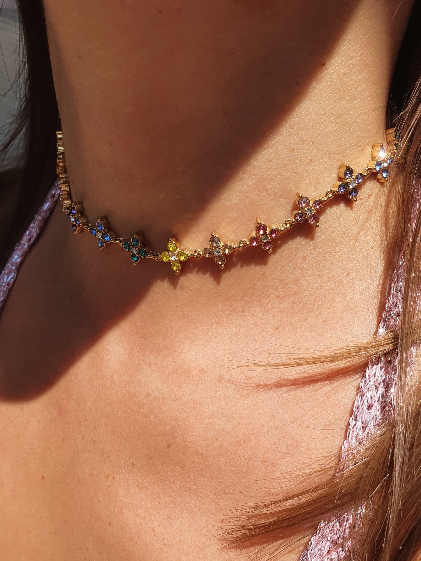 Collier ras de cou AVOLA - multicolore